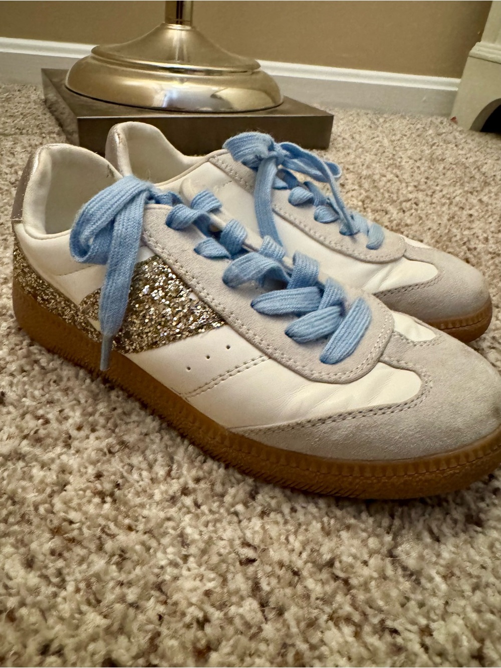 Steve Madden Glitter Accent Sneakers Size 1